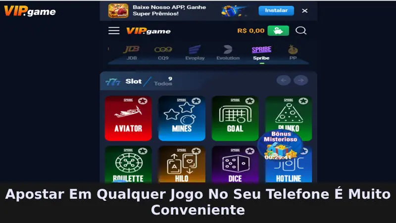Apostar em todos os jogos no seu telefone é muito conveniente