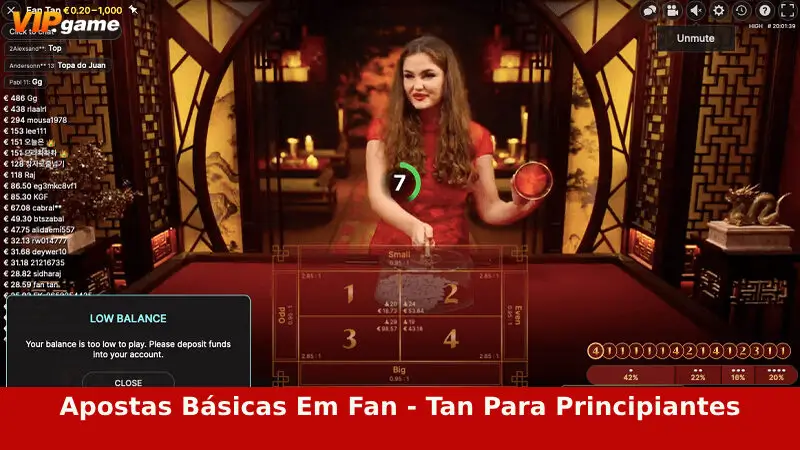 Apostas básicas em Fan - Tan para principiantes