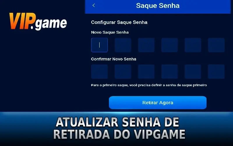 Atualizar senha de Saque VIPGAME