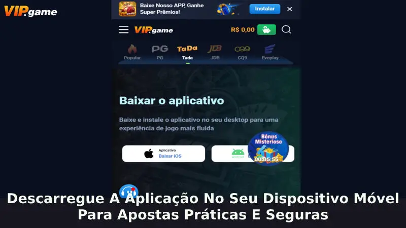 Baixe o aplicativo móvel para apostas convenientes e seguras