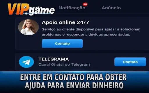 Entre em contato conosco se precisar de ajuda para enviar dinheiro