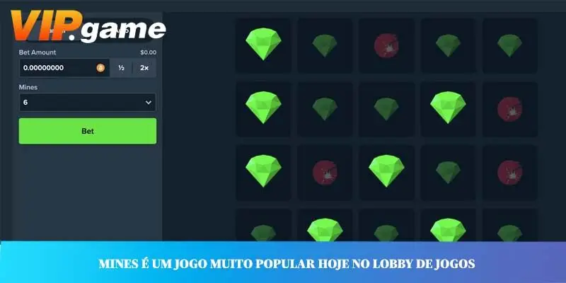 Mines é um jogo muito popular hoje no lobby de jogos