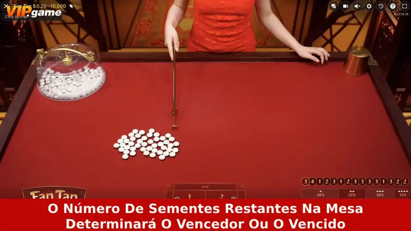 O número de sementes restantes na mesa determinará o vencedor ou o vencido