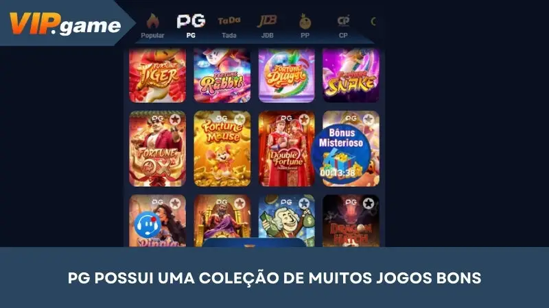 PG possui uma coleção de muitos jogos bons