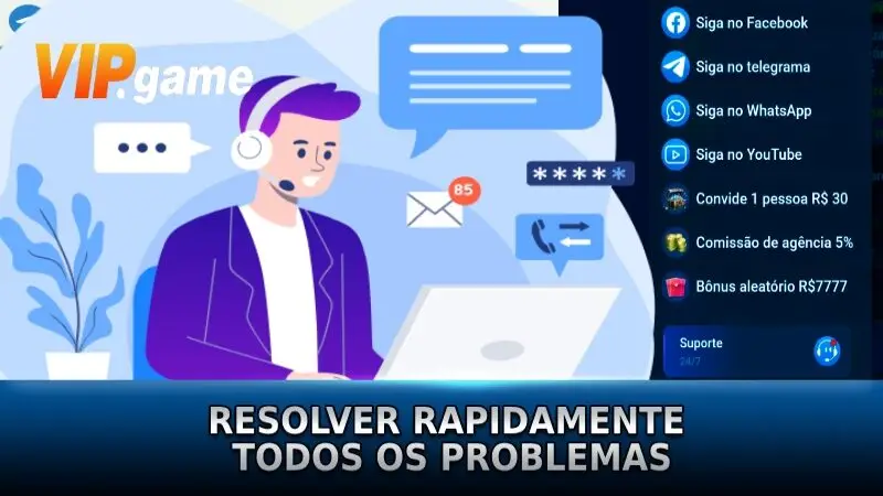 contato VIPGAME para resolver rapidamente todos os problemas